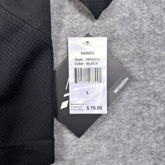 Vaiden T Shirt Mens Large Black Performance Athleisure Tactical Tech - Picture 2 of 13